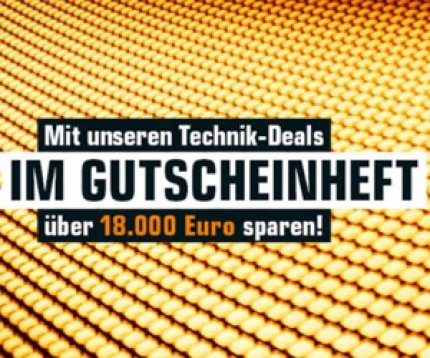 Tolle Sparmöglichkeiten gibt es bei den Technik-Deals im Gutscheinheft.
