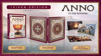Für 59,99 Euro bietet die Tribun Edition ein preislich attraktives Paket aus Hauptspiel, Steelbook und gedruckten Artworks.