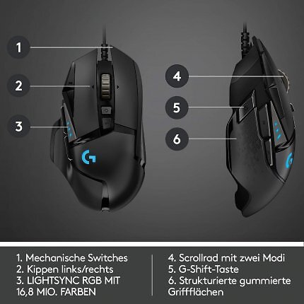 Die Logitech G502 Hero bietet viel Leistung für erstaunlich wenig Geld.