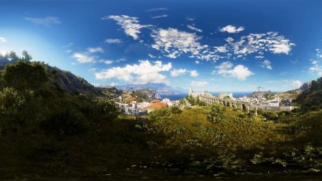 Screenshots mit Panorama-Motiven vom Inselparadies Medici