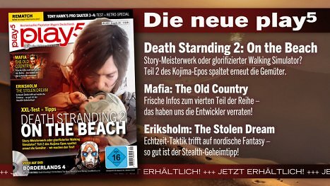 play5 09/25 mit Coverstory zu Death Stranding 2: On the Beach, Vorschau zu Mafia: The Old Country u. v. m.