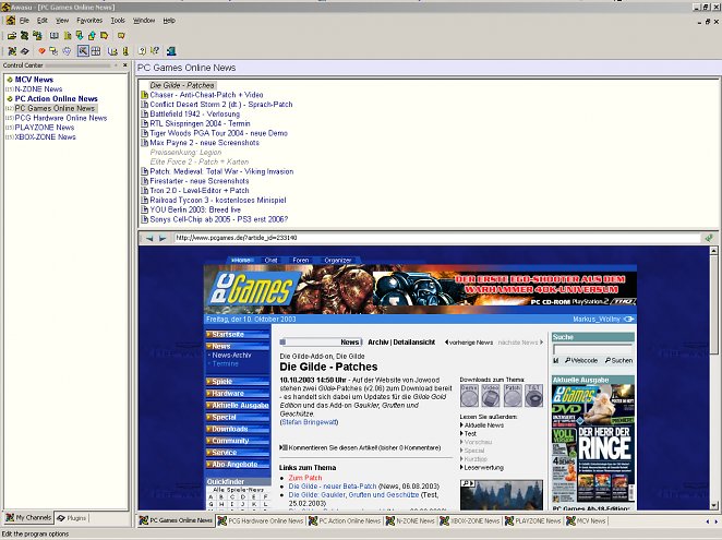 Awasu sammelt automatisch aktuelle News für Sie aus dem Netz