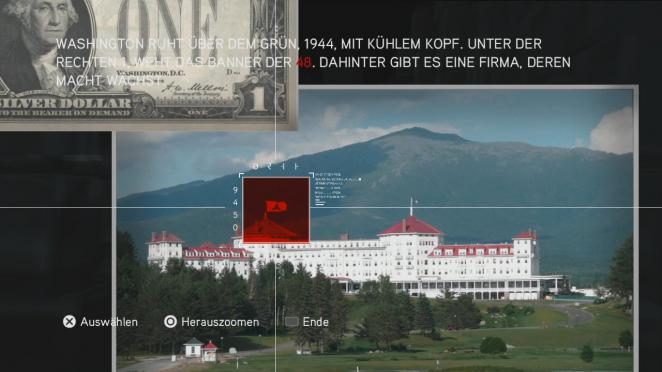 Assassin's Creed: Brotherhood Komplettlösung: Glyphen-Rätsel Nr. 3: Das zu findende Geheimzeichen versteckt sich auf der linken Flagge im Bild ganz rechts. Fahrt darüber und drückt die X-Taste. (2)