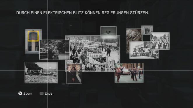 Assassin's Creed: Brotherhood Komplettlösung: Glyphen-Rätsel Nr. 5: Der Rotfilter offenbart den gesuchten Blitz im Fresko des Fotos links oben im Eck.