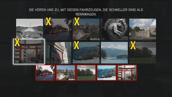 Assassin's Creed: Brotherhood Komplettlösung: Glyphen-Rätsel Nr. 9: Der Tipp beschreibt Datenleitungen, die Informationen unglaublich schnell transportieren. Wählt die fünf Bilder aus, auf denen ihr Leitungen erkennt.