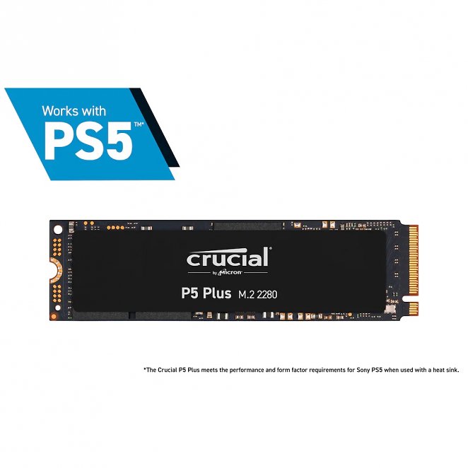 Crucial P5 Plus 2TB NVMe SSD 3D NAND PCIe M.2 (PS5-komp.)