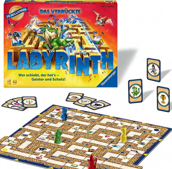 Ravensburger Das verrückte Labyrinth - Spieleklassiker für 2 - 4 Personen ab 7 Jahren