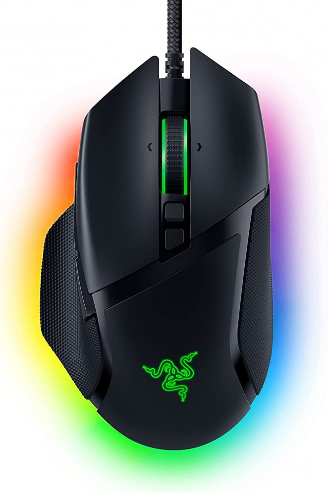 Razer Basilisk V3 - Kabelgebundene, anpassbare Gaming Maus mit Chroma RGB für PC / Mac (10+1 programmierbare Tasten, neigbares HyperScroll Mausrad, ergonomisches Design) Schwarz