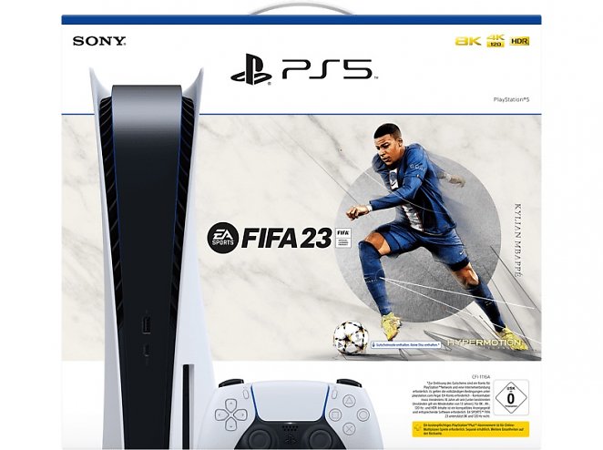 PS5 Disc Edition mit FIFA 23 oder God of War Ragnarök (15% Direktabzug für SSD WD Black SN850 1TB oder 2TB im Bundle mit der PS5)