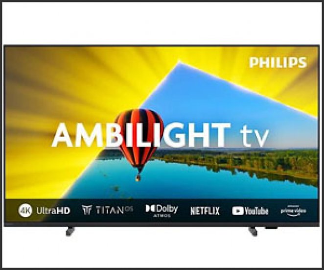 PHILIPS 43PUS8079/12 4K LED Ambilight TV (Flat, 43 Zoll / 109 cm, HDR 4K, SMART TV, Ambilight)
