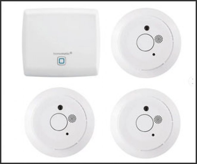 Homematic IP Starter Set Wohnung mit 3 Rauchwarnmeldern