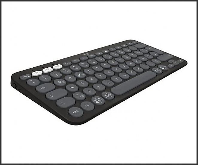 LOGITECH Pebble Keys 2 K380s, Easy-Switch für Windows, macOS, iPadOS, Android, ChromeOS, Tastatur, Standard, Sonstiges, Kabellos, Graphite