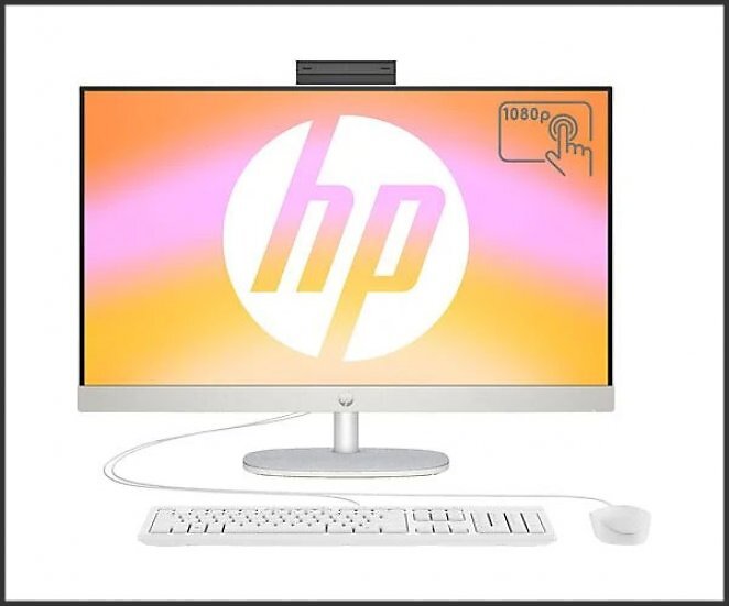 HP All-in-One PC mit 27 Zoll Touchscreen, 16 GB RAM, 512 GB SSD, Windows 11 Home (64 Bit)