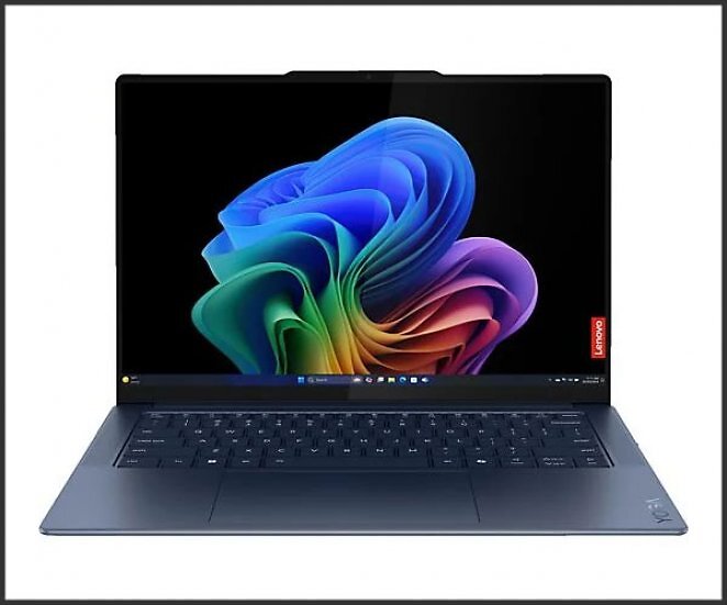 LENOVO Yoga Slim 7x, Copilot+ PC, Notebook, mit 14,5 Zoll Display, Qualcomm Snapdragon X Elite X1E78100 Prozessor, 32 GB RAM, 1 TB SSD, Qualcomm Adreno™ Onboard Graphics, Cosmic Blue, Windows 11 Home