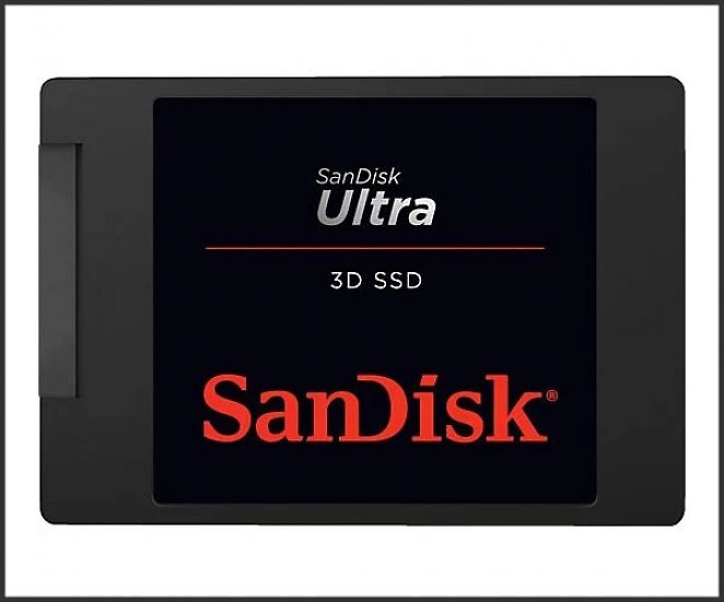 SANDISK Ultra® 3D Festplatte, 500 GB SSD SATA 6 Gbps, 2,5 Zoll, intern