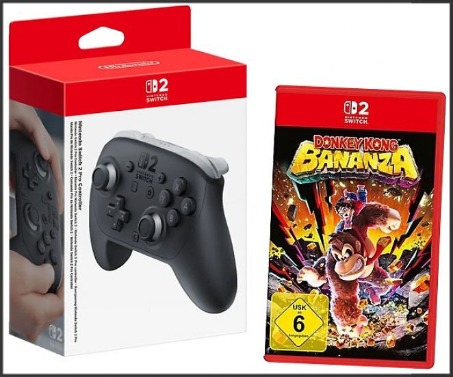 Nintendo Switch 2 Pro Controller + Donkey Kong Bananza