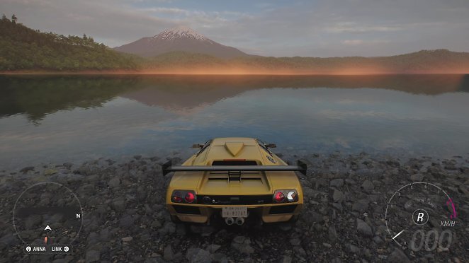 Viel näher kommen wir an den Mount Fuji nicht heran, aber aufgrund seiner Höhe entdecken wir ihn an sämtlichen Stellen der Spielwelt.