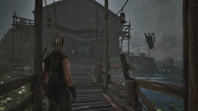 Mitten auf dem See findet ihr die Taverne von Silas.