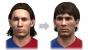 Lionel Messi vom FC Barcelona in PES 2009 (links) und PES 2010.