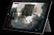 Spiel und Optionsmenü der Liquidsky-App auf einem Tablet
