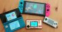 Größenvergleich: 3DS (links), Switch (oben), Game Boy Micro (rechts) und Game &amp; Watch. (unten).
