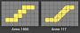 In dieser Grafik seht ihr den Unterschied: Links das klassische Raster von Anno 1800, rechts das neue Raster von Anno 117 mit seinen vierteiligen Gitterkacheln.