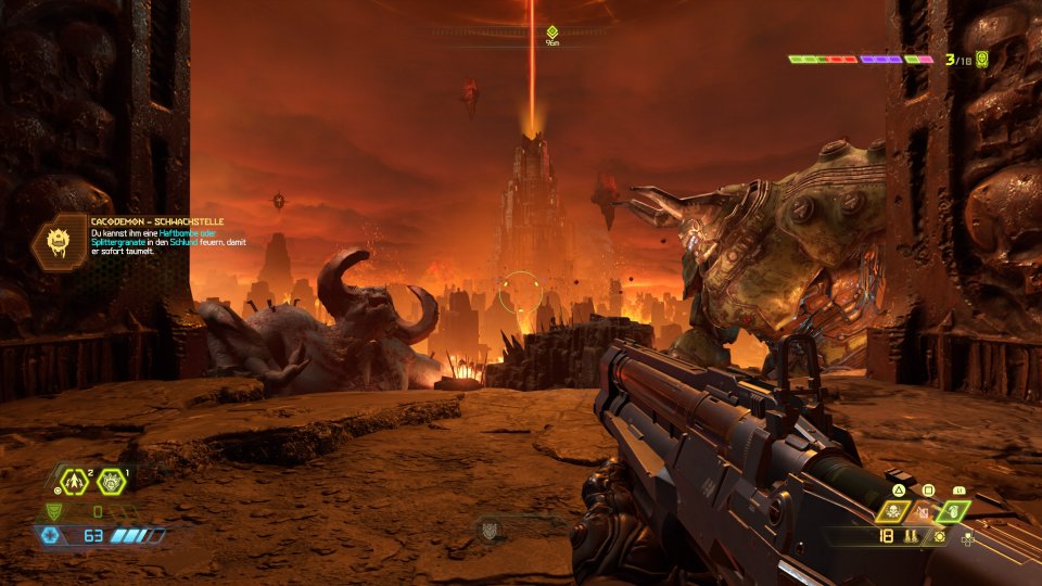 Doom Eternal ist kein Schlauch-Shooter. Stattdessen gestalten sich die Levels vergleichsweise weitläufig und beherbergen sogar Geschicklichkeits- und Rätselpassagen.