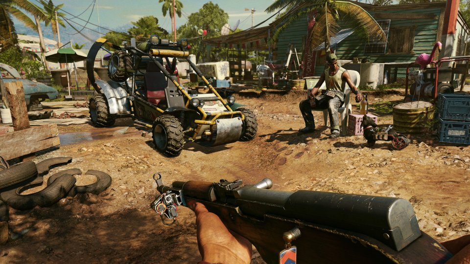 Der Fuhrpark in Far Cry 6 ist ziemlich umfangreich, vom Oldtimer bis hin zum Buggy ist alles dabei.