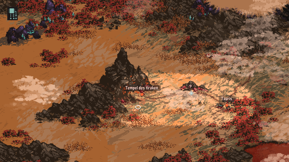 In der Welt von Death Trash bewegen wir uns mittels Karte fort.&nbsp; &nbsp; &nbsp; &nbsp; &nbsp; &nbsp; &nbsp; &nbsp; &nbsp; &nbsp; &nbsp; &nbsp; &nbsp;&nbsp;