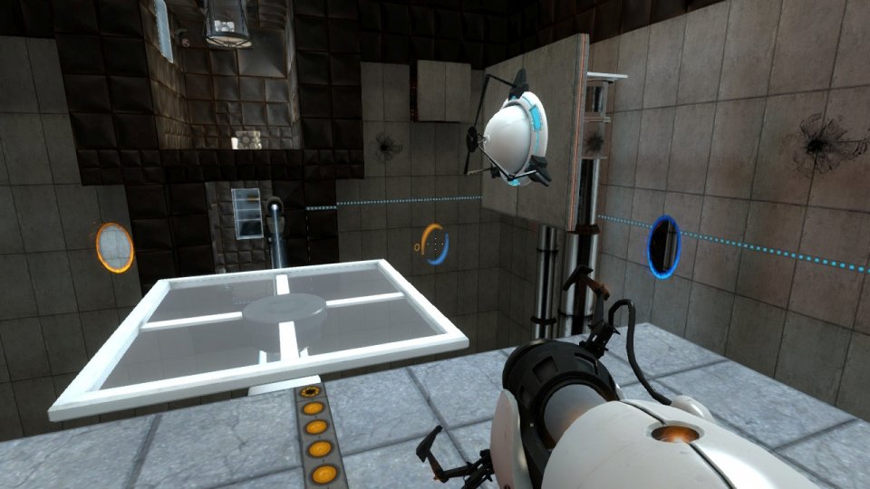Portal 1 ist natürlich auch an Bord. Der kurze Vorgänger wirkt im Vergleich zum zweiten Teil etwas angestaubt, macht aber dank guter Puzzles immer noch viel Spaß.