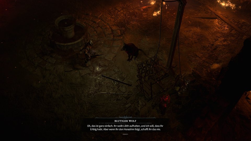 In einer feurigen Version von Tristram lernen wir den Wolf näher kennen.