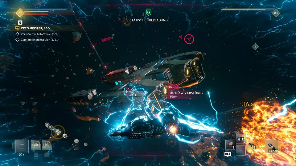 Eine Kampfszene aus Everspace 2.
