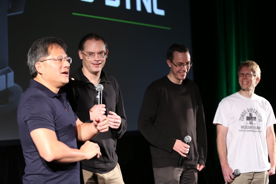 Jen-Hsun Huang (Nvidia), Tim Sweeney (Epic Games), Johan Andersson (DICE), John Carmack (id Tech)