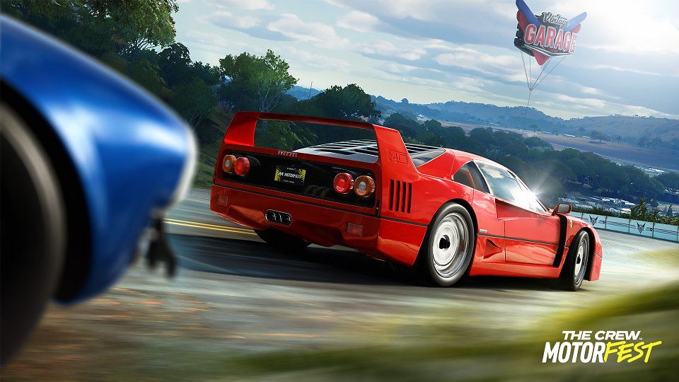 Ein klassischer Ferrari F40 im Rennen.