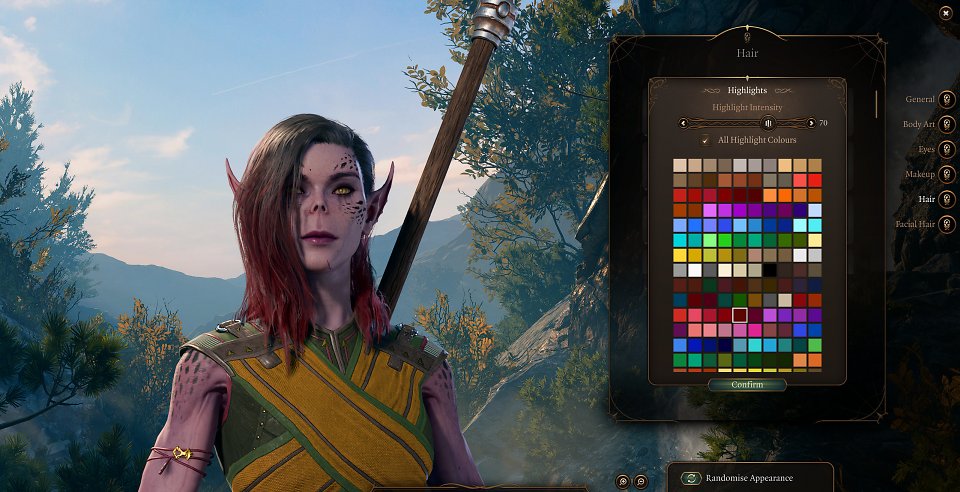 Der Character Creator aus Baldur's Gate 3.