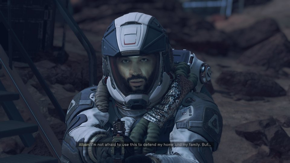 Ein NPC verteidigt sich mit seiner Pistole