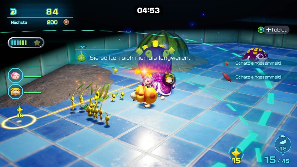 Schwere Fracht: Vorsicht - diese Gegner dürft ihr auf keinen Fall mit Eis-Pikmin einfrieren! Denn dann zerbrechen ihre Körper und ihr könnt kein Platin mehr holen.