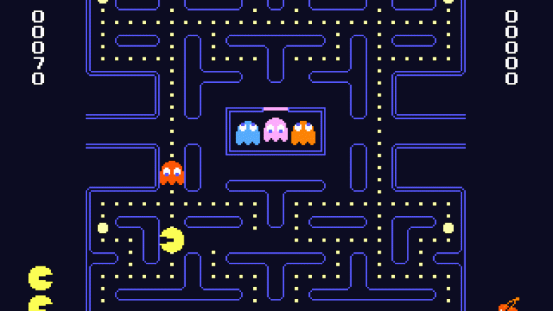 Fast Food im umgangssprachlichen Sinne gibt's im Klassiker Pac-Man. In Windeseile müsst ihr als großer gelber Punkt, viele kleine gelbe Punkte auffressen. Die Interpretation dessen möchten wir jedem selbst überlassen.