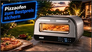 Pizza wie beim Italiener? Cyberport verkauft 450-Grad-Ofen mit Pizzastein zum aktuellen Bestpreis